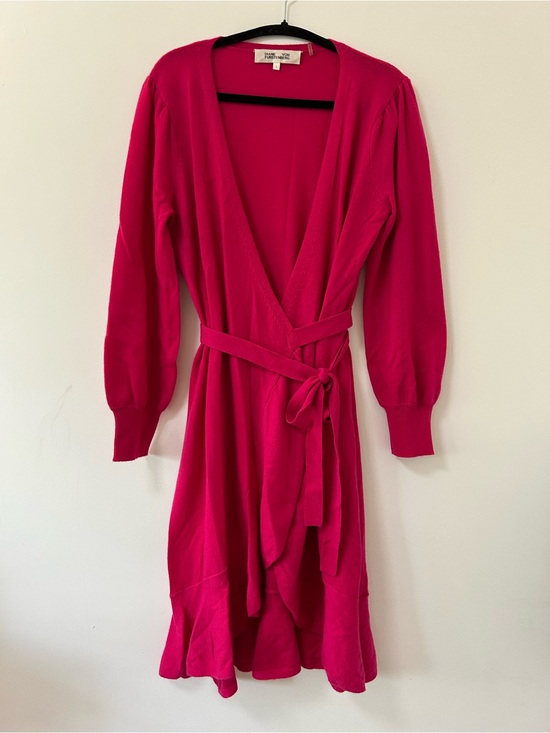 Diane Von Furstenberg Dresses & Skirts - Diane Von Furstenberg wrap dress sweater long sleeve cashmere large